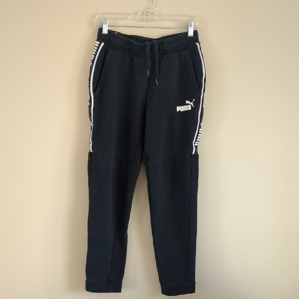 14" Across The Waist Puma Black Pull On Sweatpants Sweats